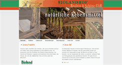 Desktop Screenshot of biolandhof-trube.de